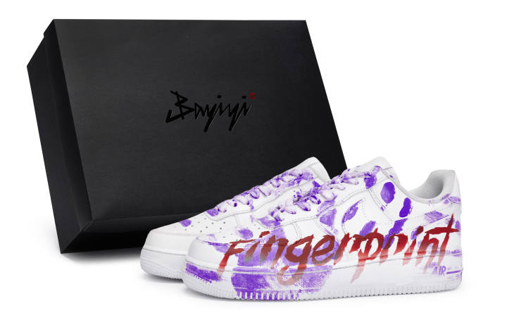 Nike Nike Air Force 1 Slip Resistant Abrasion Resistant Low top Skateboard Shoes Unisex White Purple Red