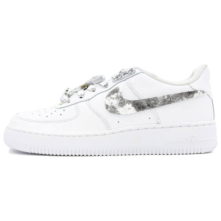 Nike Nike Air Force 1 Ginga Power Slip Resistant Abrasion Resistant Low top Skateboard Shoes Men's White Gray