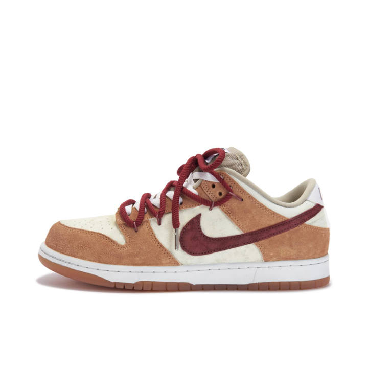 Nike Nike Dunk SB Versatile Low top Skateboard Shoes Unisex Brown Red White