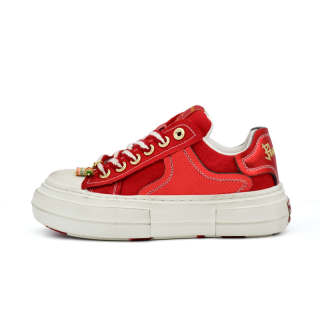 BLOVESTAR Slip Resistant, Abrasion Resistant, Height Increasing Low top Skateboard Shoes Women's Red