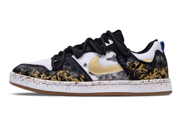 Nike Nike SB Alleyoop Gold Wave Wash Sand Low top Skateboard Shoes Unisex Black Gold
