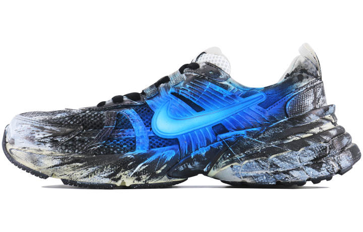 Nike Nike V2K Run Breathable Low top Casual City Commuting Running Shoes Women's Silver Black Blue