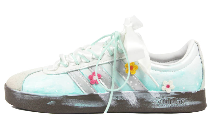 Adidas Adidas VL COURT 2.0 Tiffany Garden, Embroidery Low top Skateboard Shoes Unisex