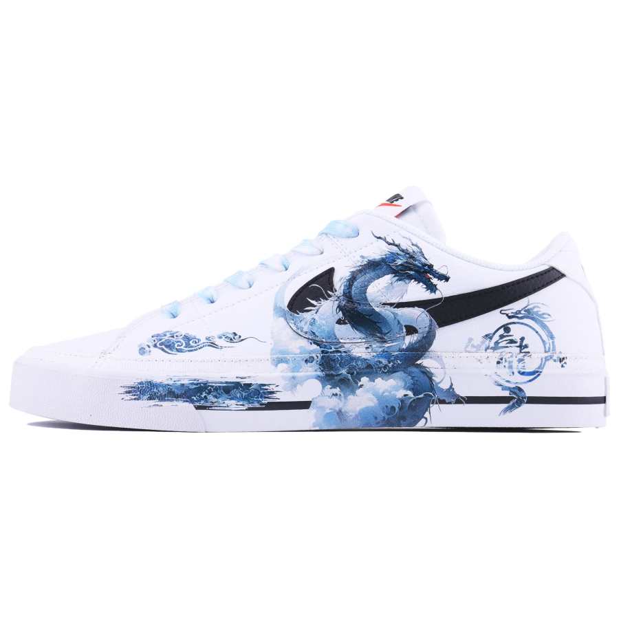 Nike Nike Court Legacy Canglong CNY Fashion Trend, Casual Versatile, Chinese Style, Preppy Style, Youthful Vibe Leather