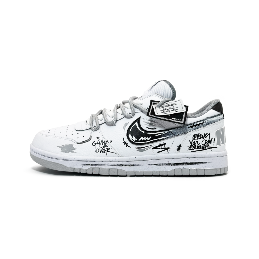 Nike Nike Big Abrasion Resistant Breathable Low top Skateboard Shoes Men's White
