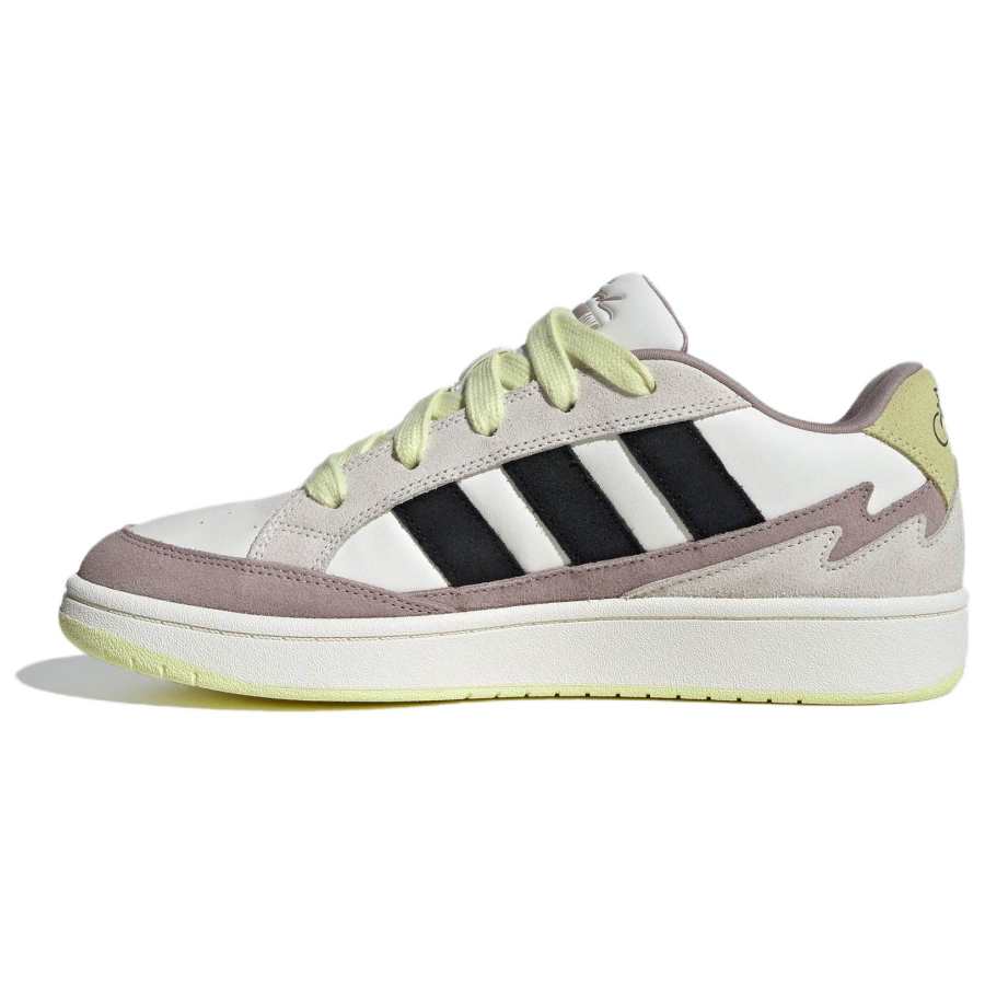 Adidas Adidas CARD Leather Slip Resistant Abrasion Resistant Low top Skateboard Shoes Unisex White Black Purple