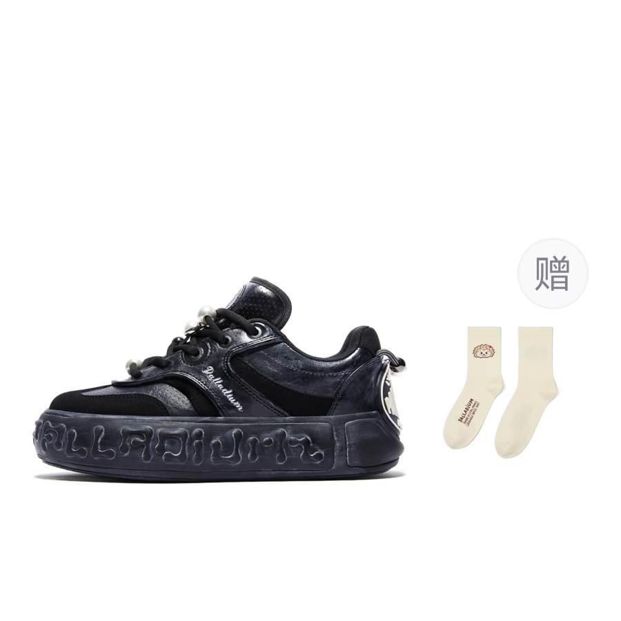 Palladium Abrasion Resistant Slip Resistant Low top Skateboard Shoes Women's Black