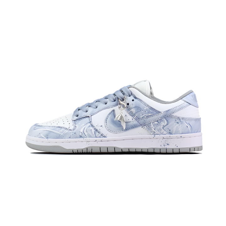 Nike Nike Dunk Abrasion Resistant Low top Skateboard Shoes Unisex White Blue