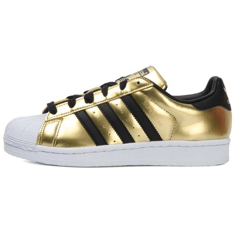 Adidas Originals Superstar W Low top Skateboard Shoes Women's Black Gold