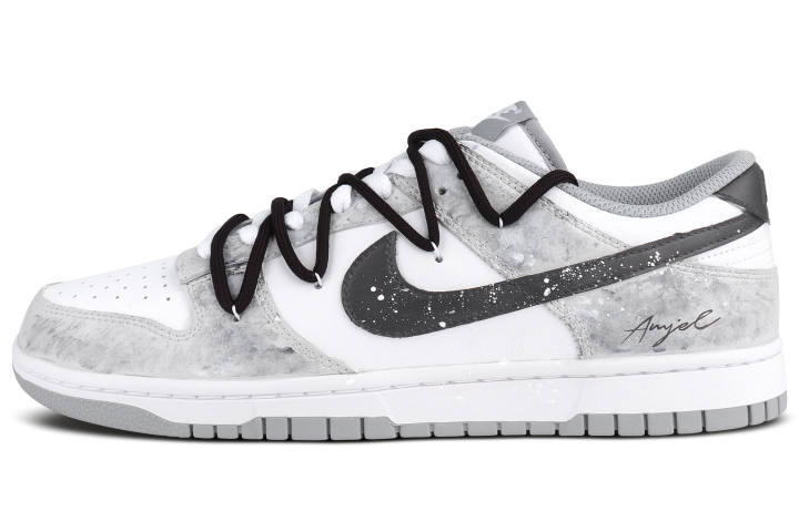 Nike Nike Dunk Cushioning Abrasion Resistant Cushioning, Wear Resistant Low top Skateboard Shoes Unisex Gray White