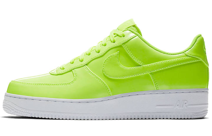 Nike Nike Air Force 1 Ultraviolet 'Volt' Synthetic Leather Slip Resistant Cushioning Abrasion Resistant