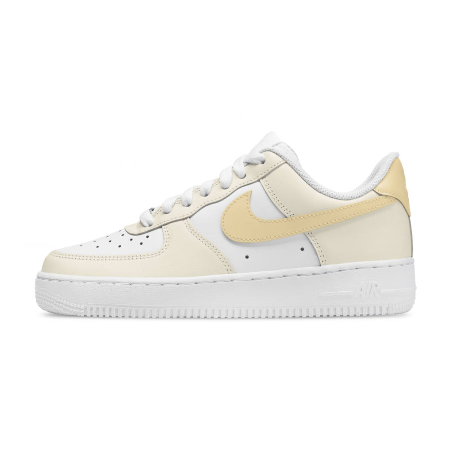 Nike Nike Air Force 1 Butter Cheeses Abrasion Resistant Abrasion Resistant Low top Skateboard Shoes Unisex Yellow White