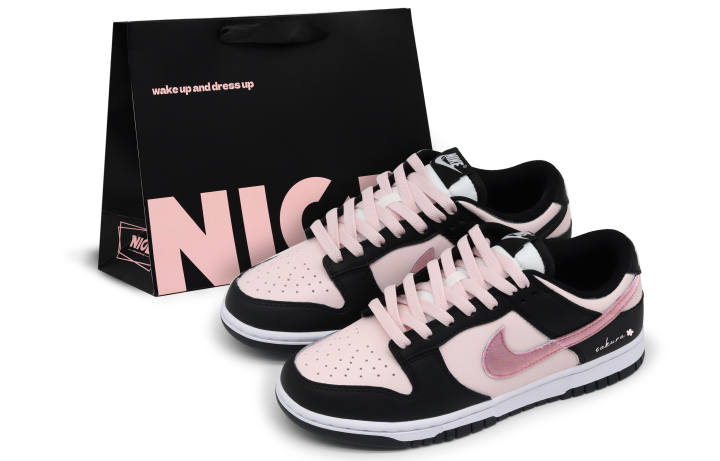 Nike Nike Dunk Low top Skateboard Shoes Unisex Black Pink