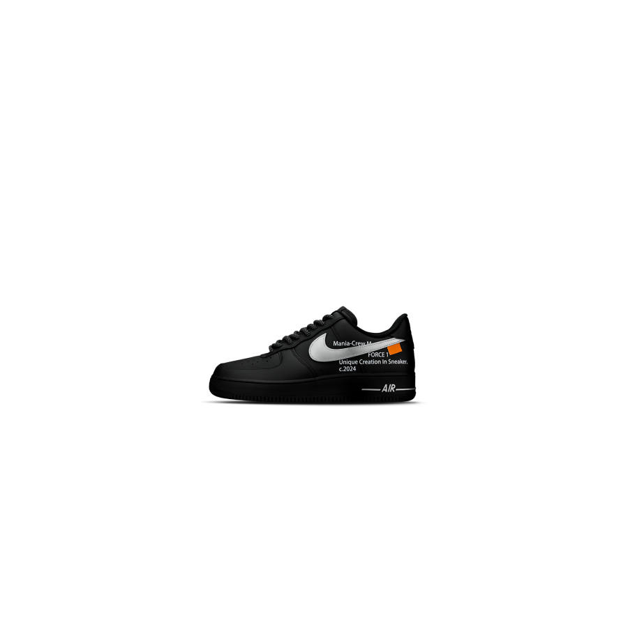 Nike Nike Air Force 1 Leather Slip Resistant Cushioning Low top Skateboard Shoes Unisex Black Silver