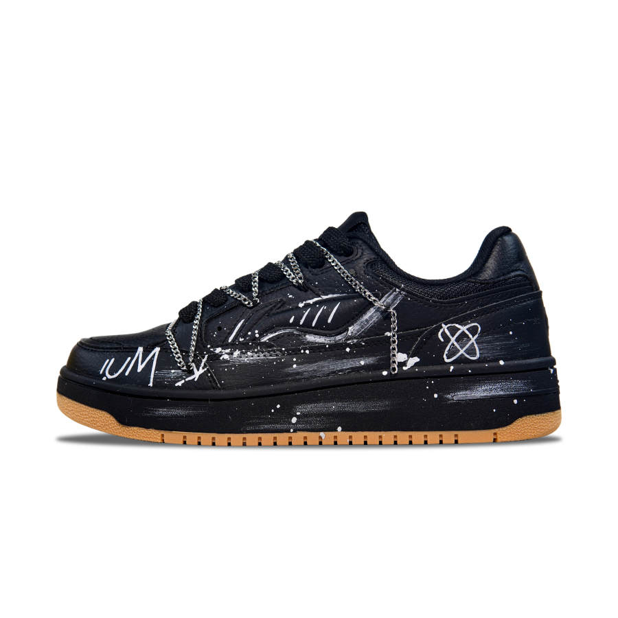 Li-Ning Li Ning Tianji Height Increasing Slip Resistant Low top Skateboard Shoes Men's Black