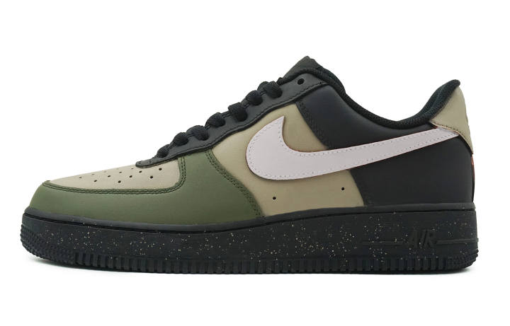 Nike Nike Air Force 1 Leather Coverage Abrasion Resistant Low top Skateboard Shoes Unisex Black Green Brown