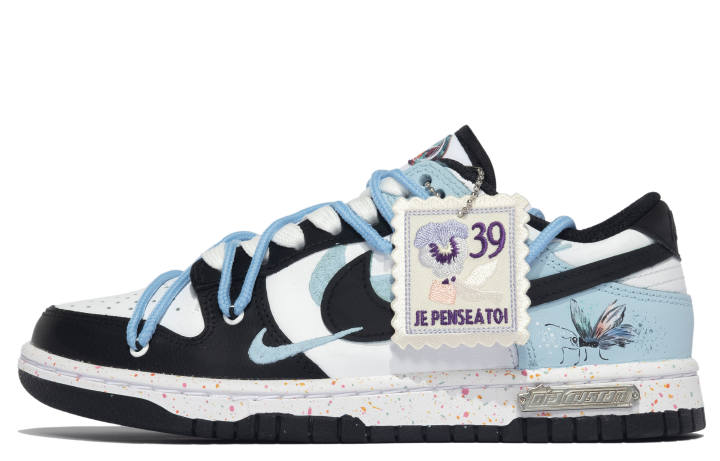 Nike Nike Dunk Low Abrasion Resistant Balance Abrasion Resistant Balance Low top Skateboard Shoes GS Black Blue White