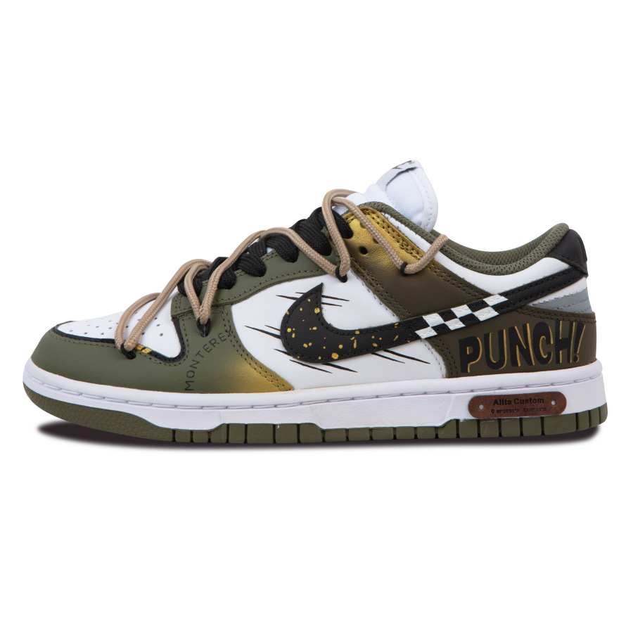 Nike Nike Dunk Slip Resistant Abrasion Resistant Low top Skateboard Shoes Women's Green Gold