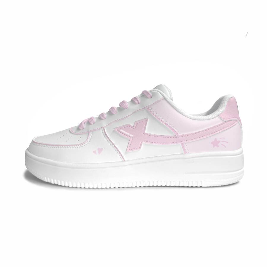XTEP Air Force 1 Slip Resistant Abrasion Resistant Low top Skateboard Shoes Women's White Pink
