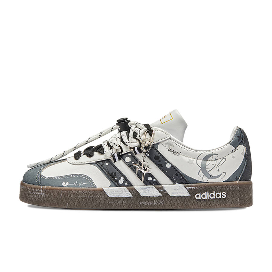 Adidas Adidas VL COURT 2.0 Lively Island, Solitude Leather Abrasion Resistant Abrasion Resistant Low top Skateboard Shoes