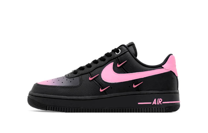 Nike Nike Air Force 1 Abrasion Resistant Low top Skateboard Shoes Women's Black Pink