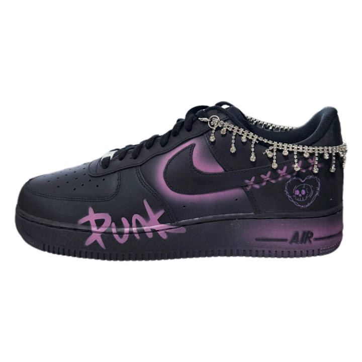Nike Nike Air Force 1 Low Raspberry Cake Low top Skateboard Shoes Men's Black Pink