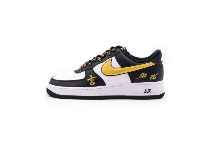 Nike Nike Air Force 1 Slip Resistant Abrasion Resistant Low top Skateboard Shoes Unisex Black