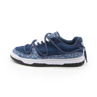 VXDT Skateboard Shoes Unisex Low Top Navy Blue