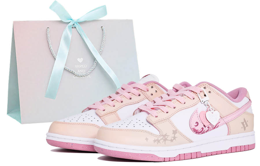 Nike Nike Dunk Cushioning, Wear Resistant Low top Skateboard Shoes Women's Pink Apricot