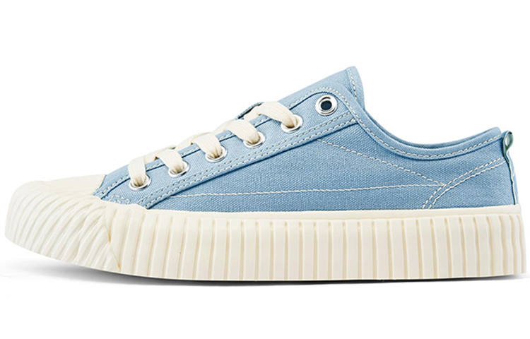 Kappa Fabric Coverage Slip Resistant Low top Skateboard Shoes Unisex Light Blue