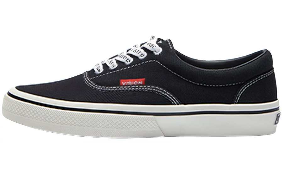 Vision Street Wear Canvas Lightweight Low top Skateboard Shoes Unisex Black
