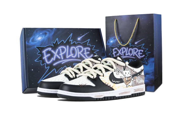 Nike Nike Dunk Meow Harmony Box Abrasion Resistant Abrasion Resistant Low top Skateboard Shoes Unisex Black Brown