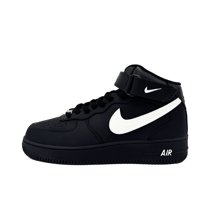 Nike Nike Air Force 1 Plain Phantom White Slip Resistant Abrasion Resistant Mid top Skateboard Shoes Unisex Black White