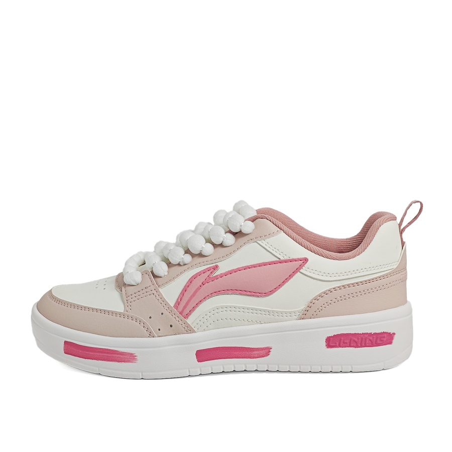 Li-Ning Li Ning Sycee V2 Slip Resistant, Abrasion Resistant, Lightweight Low top Skateboard Shoes Women's White Pink