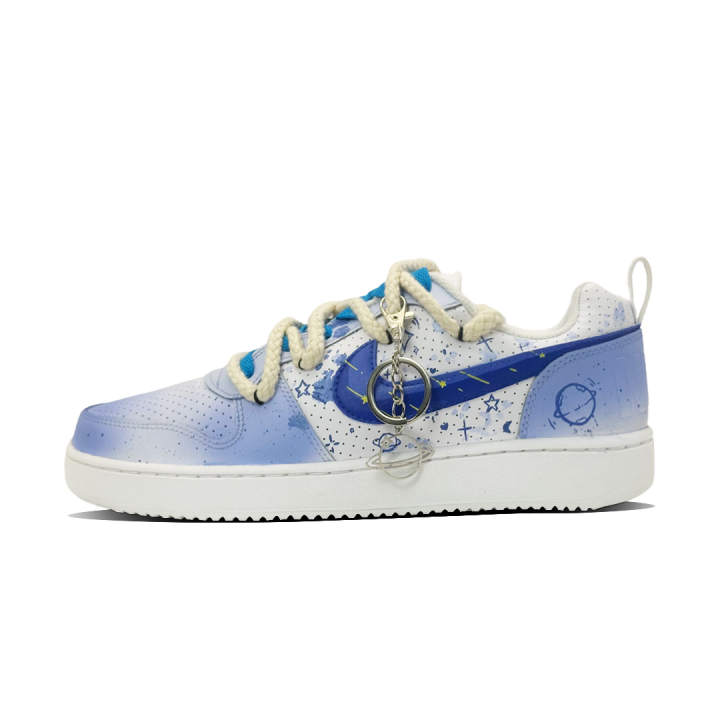 Nike Nike Court Borough Cushioning Impact Resistance Low top Skateboard Shoes Men's Blue White