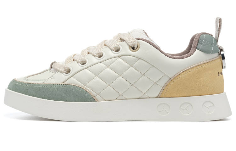LI-NING 1990 LI NING 1990 Wind Chimes 2 Slip Resistant Abrasion Resistant Low top Skateboard Shoes Men's Ecru