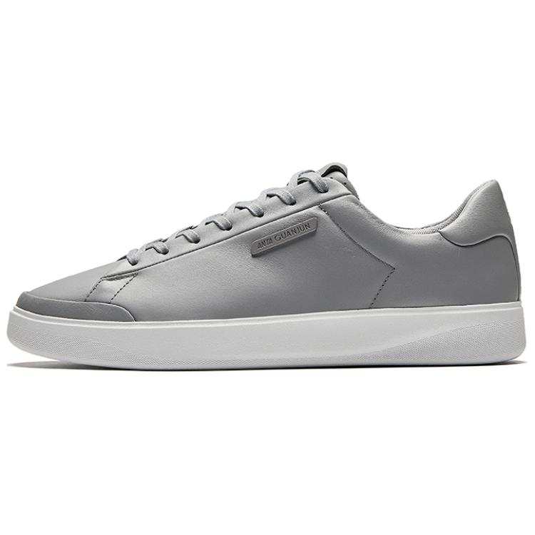 Anta Champion All Weather Collection Slip Resistant Lightweight Low top Skateboard Shoes Men's Pigeon Gray