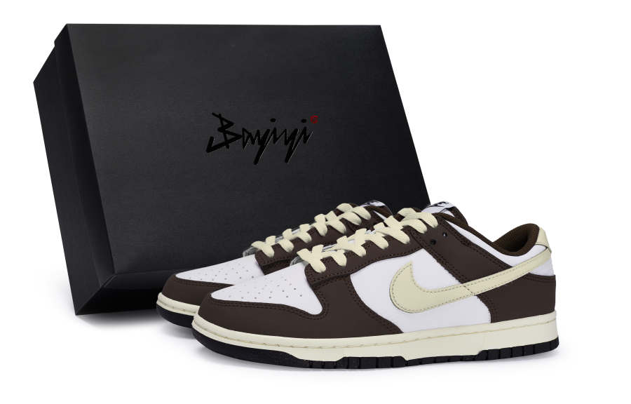 Nike Nike Dunk 811 Manufacturing Slip Resistant Abrasion Resistant Low top Skateboard Shoes Unisex Brown White Beige Yellow