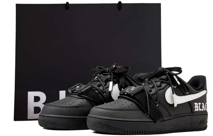 Nike Nike Air Force 1 Coverage Slip Resistant Coverage Slip Resistant Low top Skateboard Shoes Unisex Black Silver