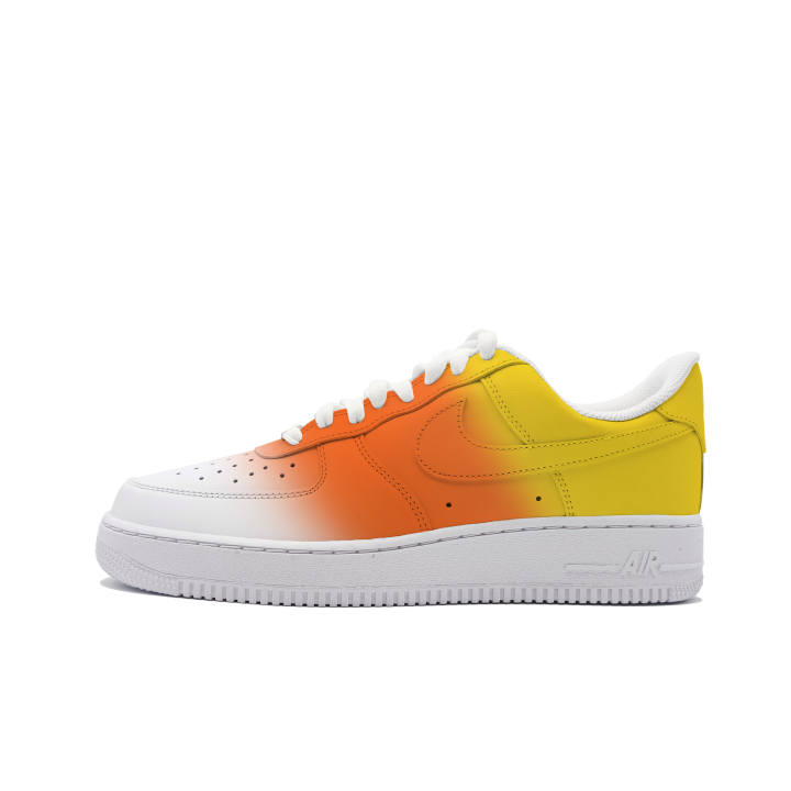 Nike Nike Air Force 1 Skateboard Shoes Unisex Low Top Yellow Orange Gradient White Patchwork