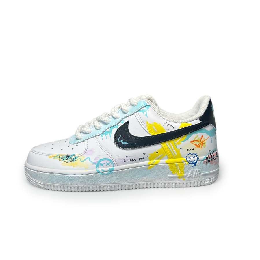Nike Nike Air Force 1 Air Force 1 Waterproof And Wear resistant Low top Skateboard Shoes GS White Fashion Versatile
