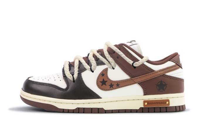 Nike Nike Dunk Low Leather Slip Resistant Abrasion Resistant Low top Skateboard Shoes Women's Brown