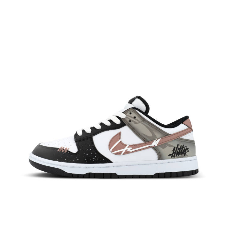 Nike Nike Dunk Low Panda, Wild Journey Low top Skateboard Shoes Unisex Black White Brown