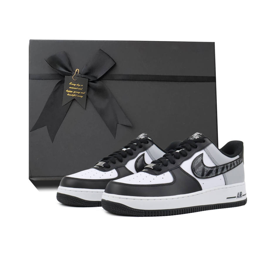 Nike Nike Air Force 1 Gray Island Starry Sky Abrasion Resistant Low top Skateboard Shoes Unisex Black Gray