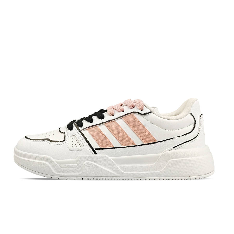 Adidas Adidas LITE BALLER BNK Black Pink Line Pu Abrasion Resistant Lightweight Wear resistant And Lightweight Low top