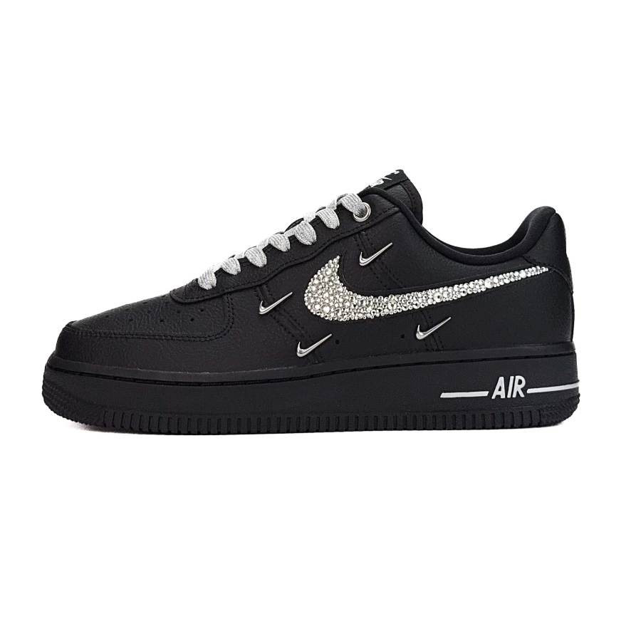 Nike Nike Air Force 1 Night Legend Black Abrasion Resistant Low top Skateboard Shoes Women's Black