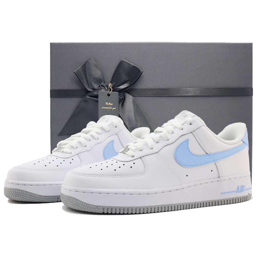 Nike Nike Air Force 1 Slip Resistant Abrasion Resistant Low top Skateboard Shoes Men's White