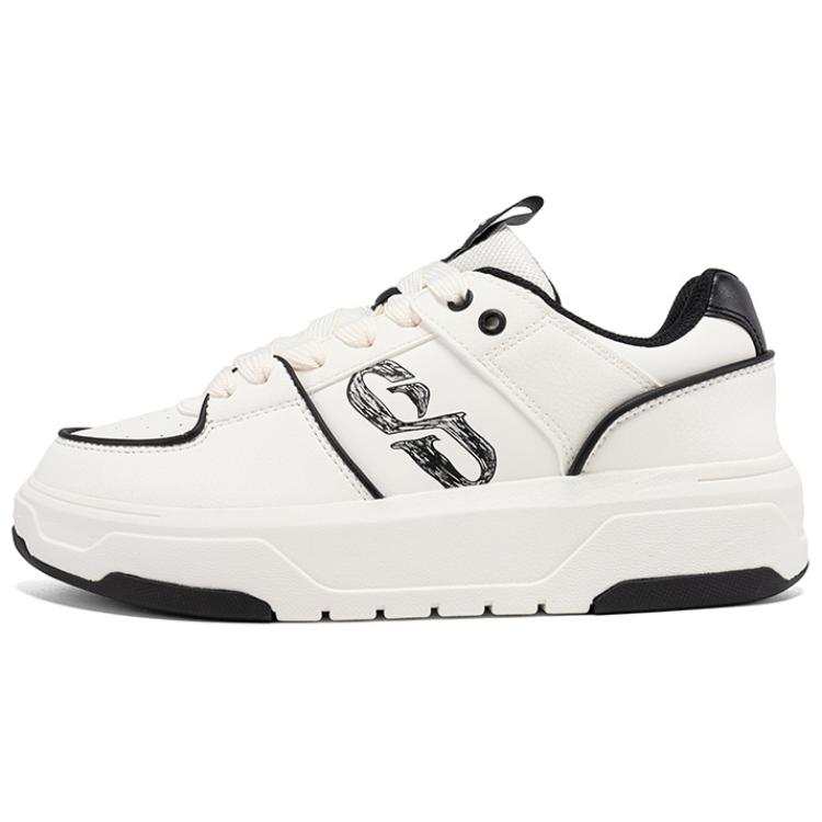 361° Slip Resistant Abrasion Resistant Low top Skateboard Shoes Women's White Black