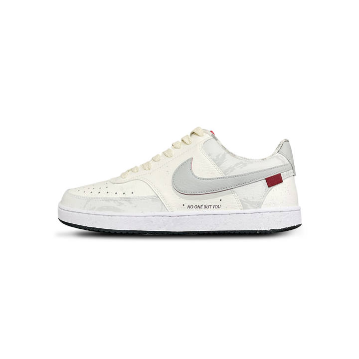 Nike Nike Court Vision 1 Tower Rabbit Coexistence Cushioning Abrasion Resistant Low top Skateboard Shoes Men's Gray White