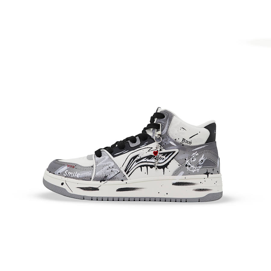 Li-Ning Li Ning Tianji HI Slip Resistant Cushioning Abrasion Resistant Mid top Skateboard Shoes Men's